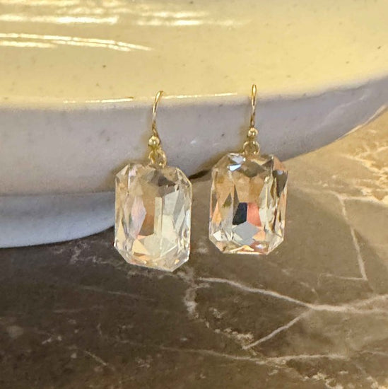 Glass jewel earrings