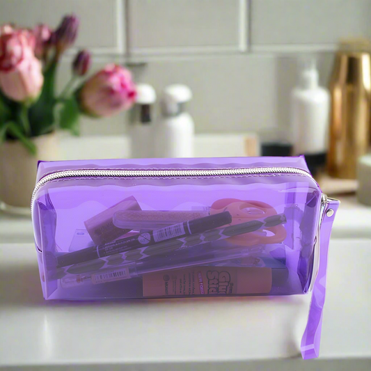 Candy color transparent large capacity pencil case