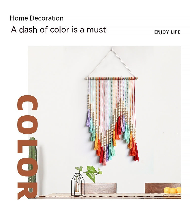 Colorful Tassel Tapestry Hand-woven Decorative Wall Hangings