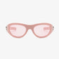 Polycarbonate Frame Cat-Eye Bow Sunglasses