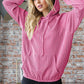 Heimish Ribbed Long Sleeve Hoodie with Kangaroo Pocket