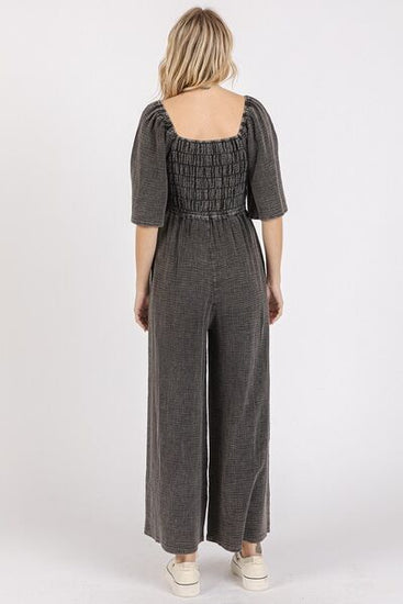 Wide leg jumpsuit