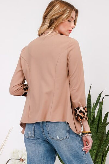 Open front blazer for women