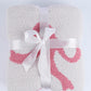 Pink 127*152cm Bow Printed Cozy Soft Throw Blanket