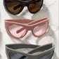 Polycarbonate Frame Cat-Eye Bow Sunglasses