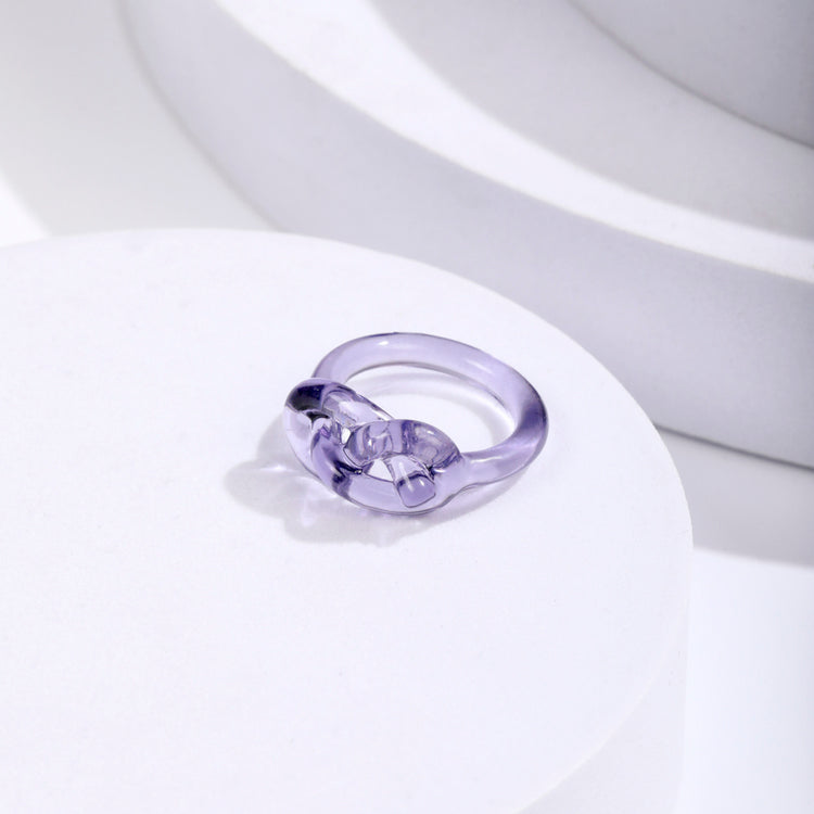 Fashion Popular Resin Dried Flower Ring