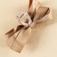 Black Solid Color Ribbon Bow Decor Hair Clip