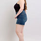 Plus-size denim shorts