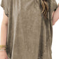 Sage Green Vintage Washed Dolman Sleeve Oversized T Shirt