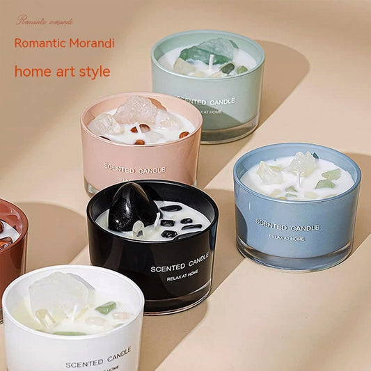 Crystal Aromatherapy Candle Bedroom Decoration Handmade Soy Wax