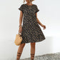 Frill Floral Round Neck Short Sleeve Tiered Dress