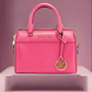 Michael Kors Travel XS Carmine Pink Leather Duffle Crossbody Handbag Purse