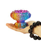 Colorful Eight Auspicious Glass Lamp Holder