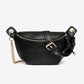 PU Leather Chain Strap Crossbody Bag