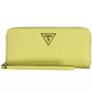 Guess Jeans Chic Yellow Polyethylene Compact Wallet