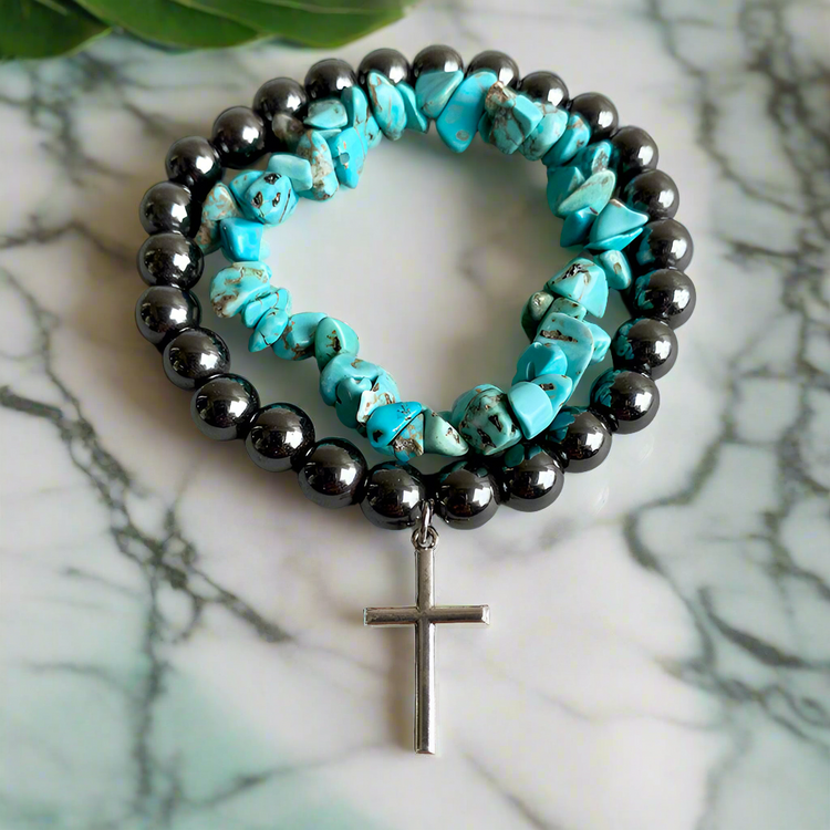 Turquoise Alloy Bracelet