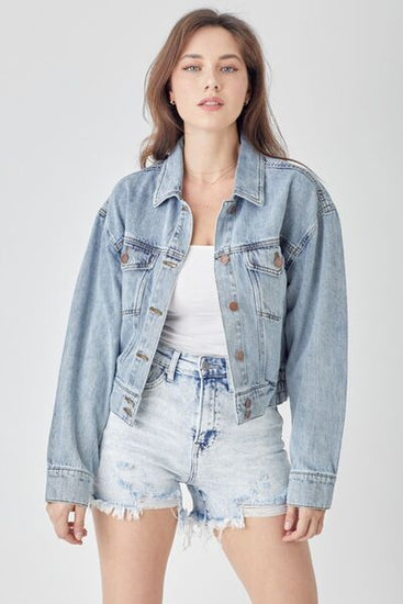 Cropped denim jacket