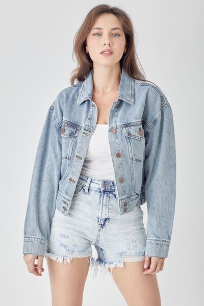 Cropped denim jacket