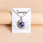 12 Zodiac Sign Glass Charms Moon Pendant Necklace For Women Girls