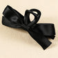 Black Solid Color Ribbon Bow Decor Hair Clip