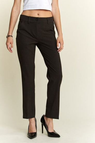 Zipper detail skinny trousers