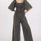 Mineral wash jumpsuit