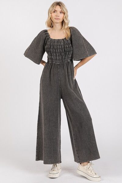 Mineral wash jumpsuit