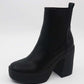 platform chuncky heel bootie