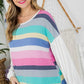 PLUS MULTI STRIPE MIXED BOXY TOP - Rebel K Collective