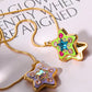 Rhinestone Decor Star Box Pendant Necklace