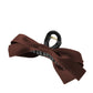 Black Solid Color Ribbon Bow Decor Hair Clip