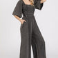 Cotton wide leg jumpsuit