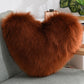 Throw Pillows Heart Shape Long Plush Fluffy Shaggy Cushion Cover Sofa Cushions Decorative Pillow Covers Pillowcase White