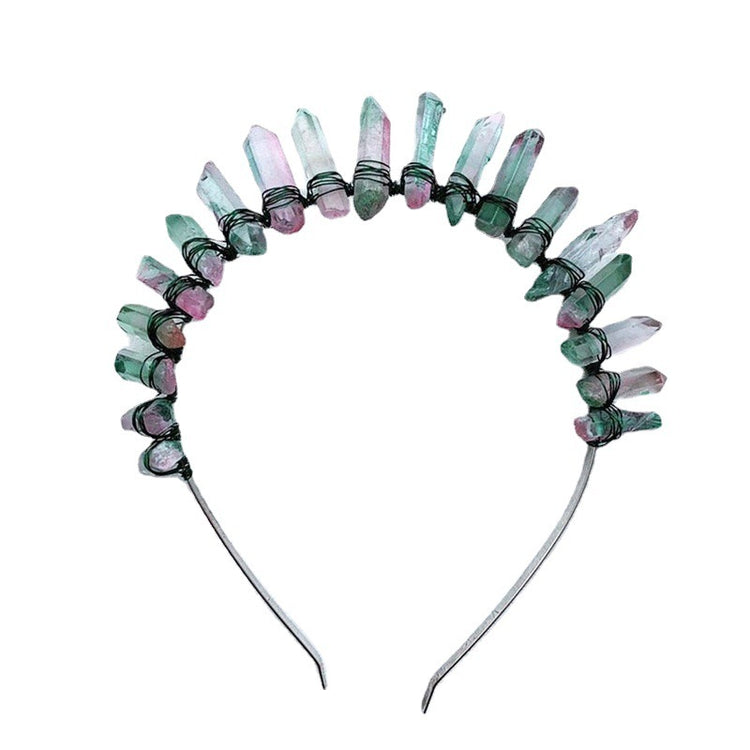 Natural Crystal Crown Headband