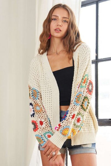 Plus size crochet cardigan