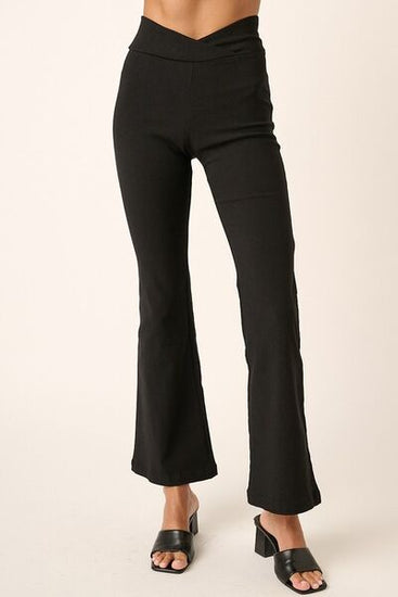 V-waist flare pants