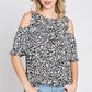 Round neck cutout t-shirt