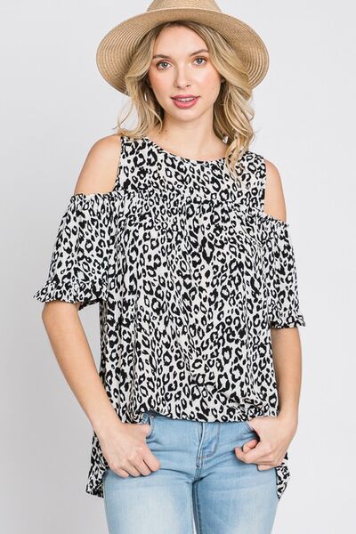 Round neck cutout t-shirt