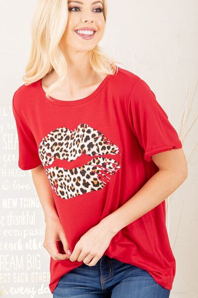 Wild lip print t-shirt