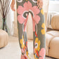 Flower Printed Casual Cozy Full Long Wide Pants