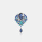 Alloy Rhinestone Teardrop Brooch