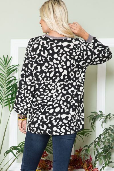 Animal print blouse for women