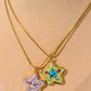 Rhinestone Decor Star Box Pendant Necklace