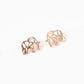 Elephant Earrings 18K Rose Gold & 24K Gold