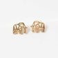 Elephant Earrings 18K Rose Gold & 24K Gold