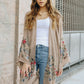 Long Floral Kimono Cardigan