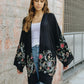 Long Floral Kimono Cardigan