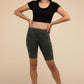 Mineral Wash Wide Waistband Pocket Leggings - Rebel K Collective