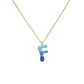 Brass Epoxy Capsule 26 Letter Necklace For Women Initial Alphabet Pendant Necklace Fashion Link Chain Jewelry Gifts