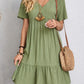 Full Size V-Neck Short Sleeve Dress